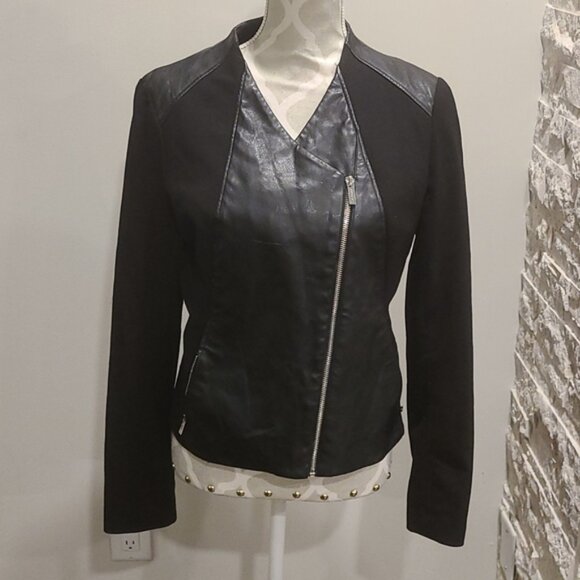 Calvin Klein Jackets & Blazers - Calvin Klein Black Faux Leather Moto jacket